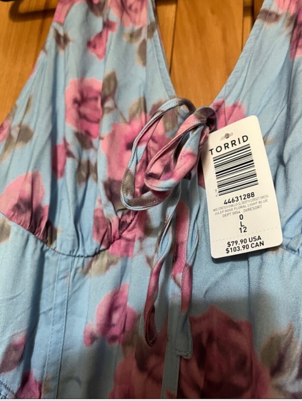 NWT TORRID SIZE 0 Corset Detail Midi Dress - Picture 6 of 6
